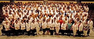 A group photo of over 200 School Health employees