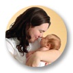 Mother holding baby