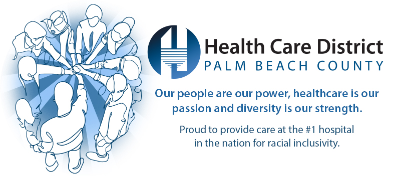 Graphic of a group of people putting their hands together next to HCD HR Tagline
