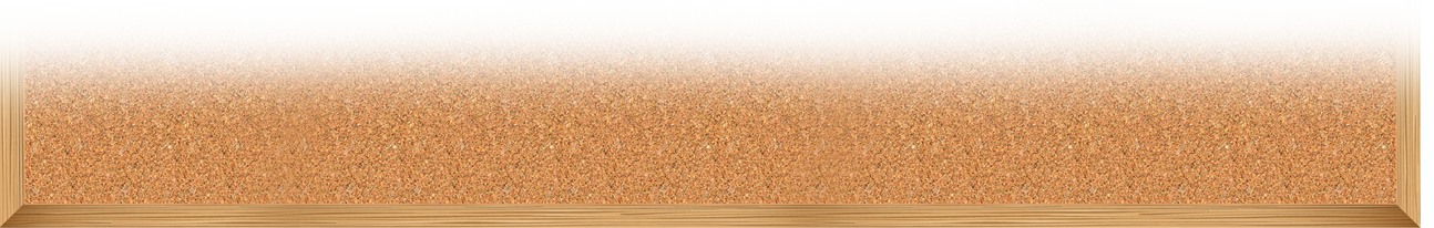 Bottom of cork board