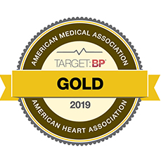 Gold Status Blood Pressure Control Badge from American Heart Association