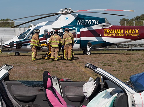 mock patient loaded in traumahawk