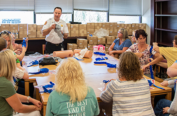 School Nurses training to use tourniquets