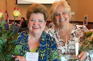 Sandra Chamblee and Terri Calsetta with Awards