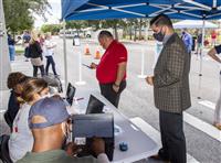 Image from the Scout mobile unit annoucement press conference in Greenacres on June 11th