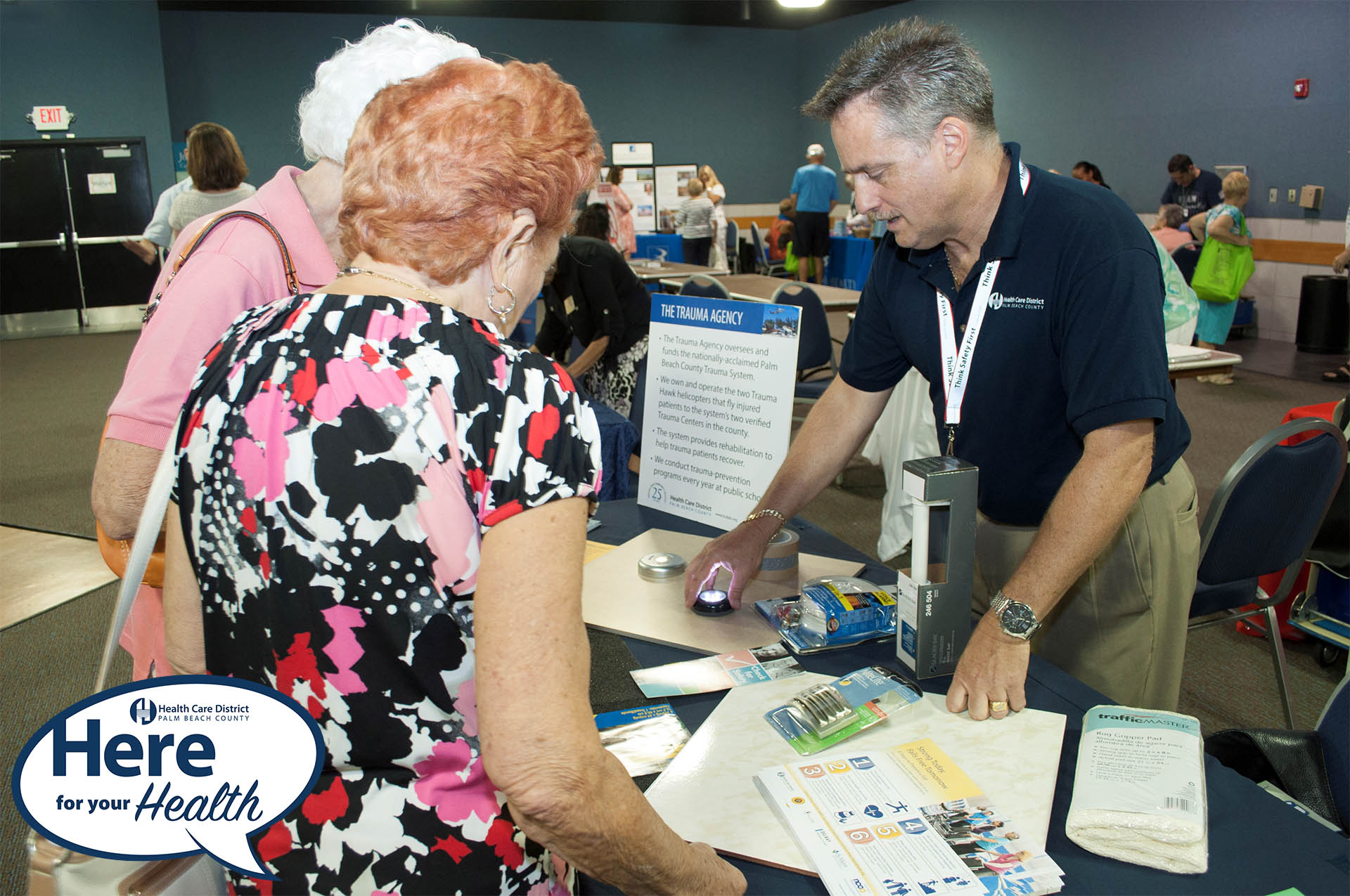 David Summers conducting Falls Prevention Outreach with seniors