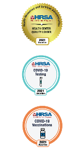Group of three badge awards from HRSA