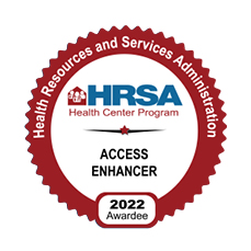 HRSA Access Enhancer 2022 HRSA Awardee Badge