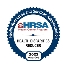 HRSA Health Disparities Reducer 2022 Awardee Badge