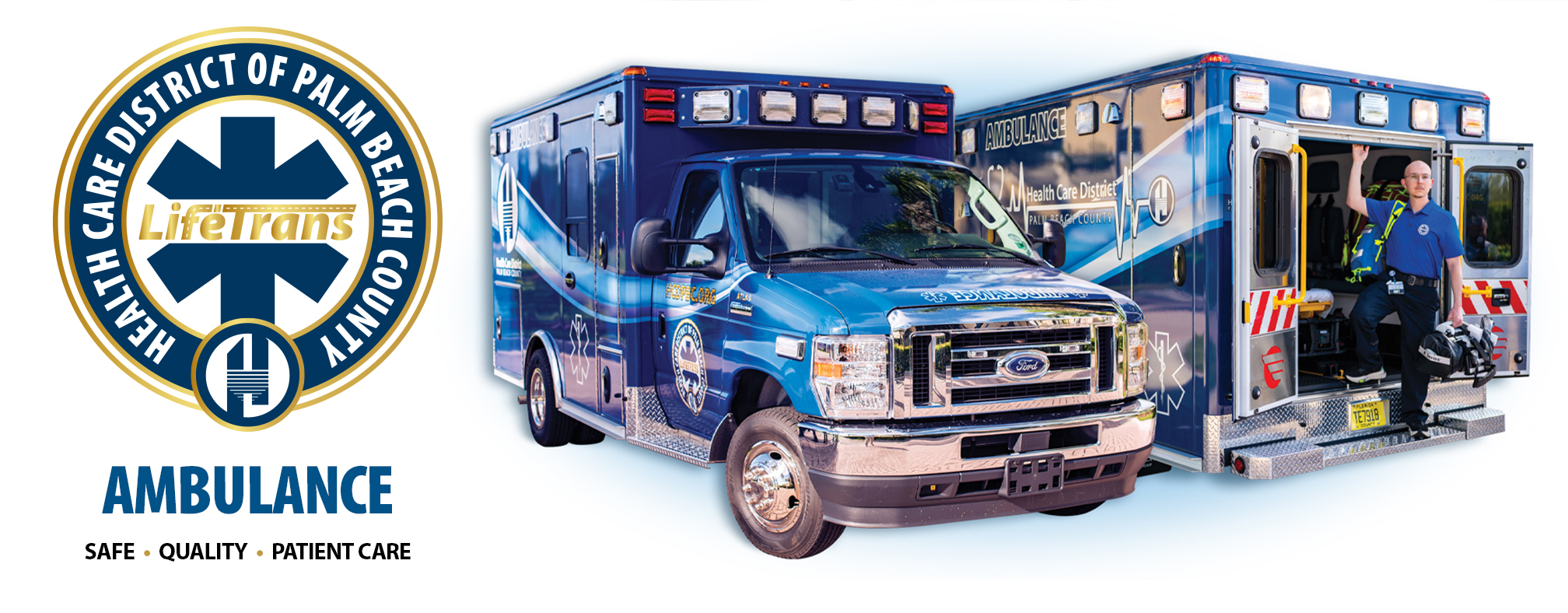 Banner with Images of the Ambulances